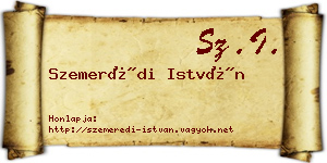 Szemerédi István névjegykártya