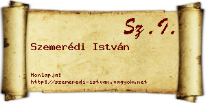 Szemerédi István névjegykártya